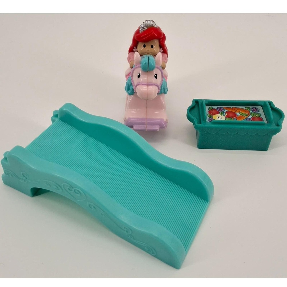 Fisher Price Little People Klip Klop Ariel Princess Horse Ramp & Food Trough Set